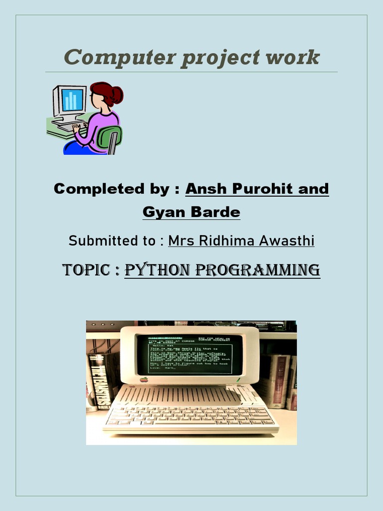 Computer Project Work | PDF | Computer Programming | Software Engineering