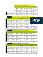 Canteen menu for different weeks