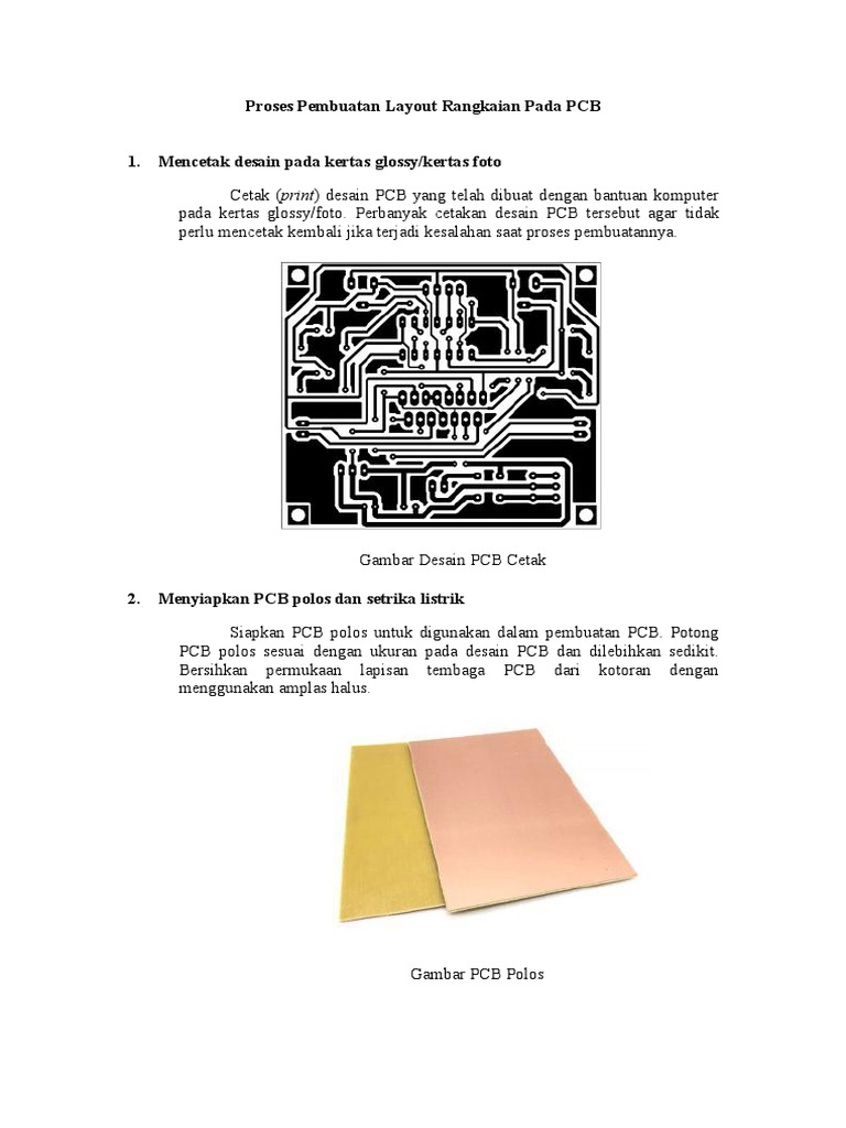 Proses Pembuatan Layout Rangkaian Pada PCB | PDF