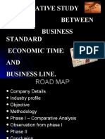 Comparative Study Between Business Standard Economic Times AND Business Line