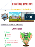 Speaking Project: Topic: Environmental Pollution