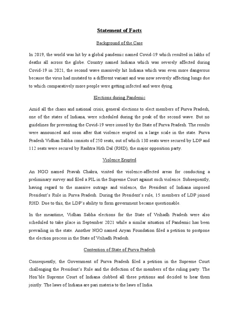 Statement of Fact PDF