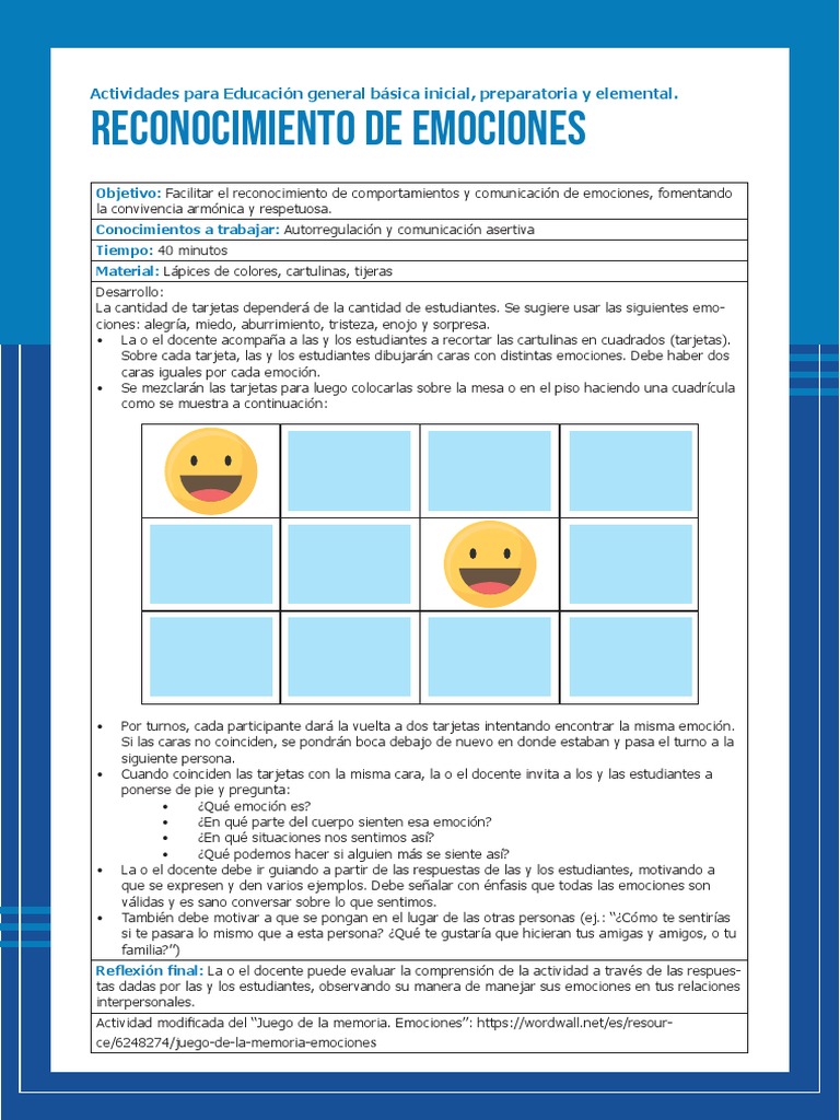 Reconocimiento de Emociones en Clase | PDF