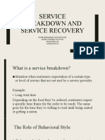 Service Breakdown and Service Recovery