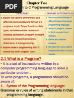 Chapter 2-Introduction To C Programming Language