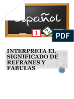 Interpreta El Significado de Refranes y Fabulas