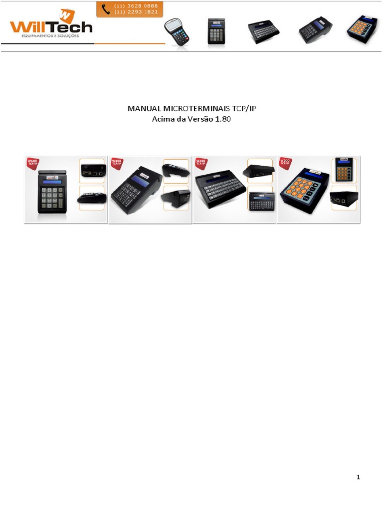 Manual Microterminal Willtech, WIllbor V1.80+ 2013 | PDF | Endereço de ...