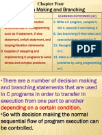 Chapter 4-Decision Making and Branching in C Programs