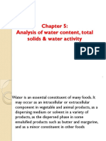 Analysis of Water Content, Total Solids & Water Activity