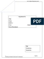 Exp No. 01 Study and Use of Linear Measuring Instruments