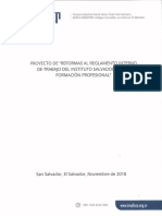 Reformas Reglamento Interno de Trabajo