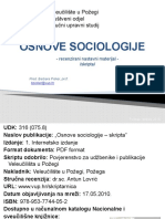 Osnove Sociologije: Veleučilište U Požegi Društveni Odjel Stručni Upravni Studij