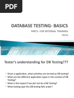 DB Testing Basics