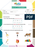 Summative Assessment-2: Kindergarten