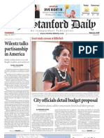 The Stanford Daily: Wilentz Talks Partisanship in America