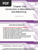 Chapter One Introduction To Manufacturing and Machining