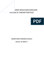 Cerpen Sejarah Kekalahan Kerajaan Malaka Di Tangan Portugis