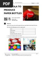 Coca Cola To Produce Paper Bottles British English Teacher BW