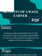 Benefits of A Wage Earner