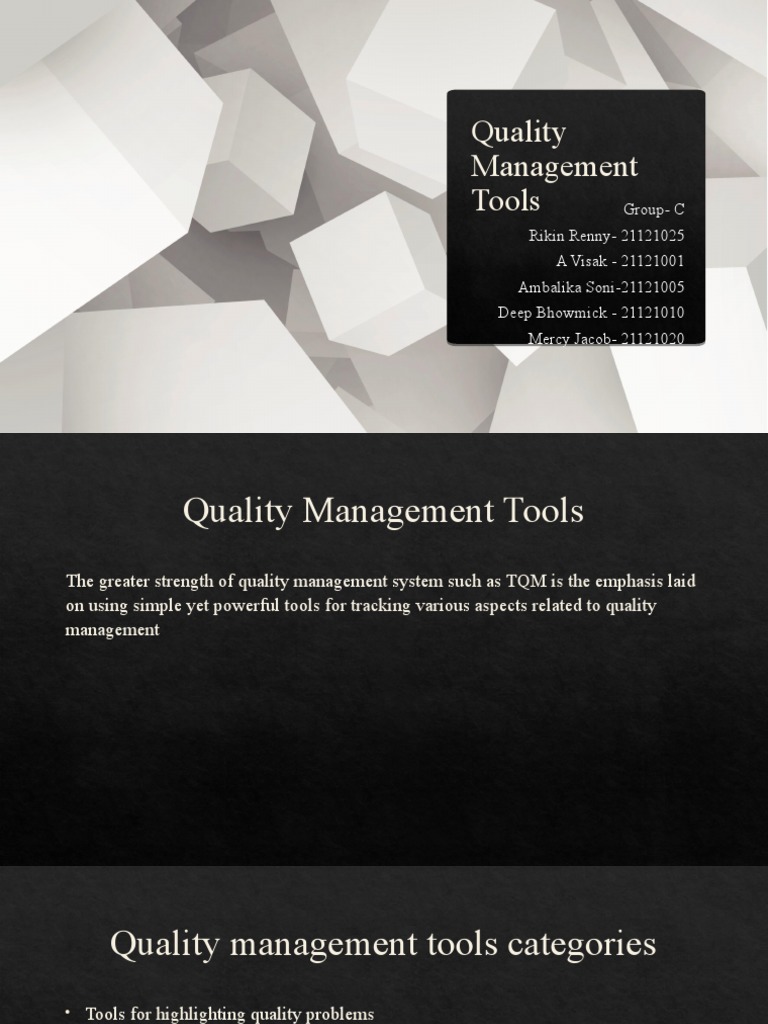 Quality Management Tools PDF