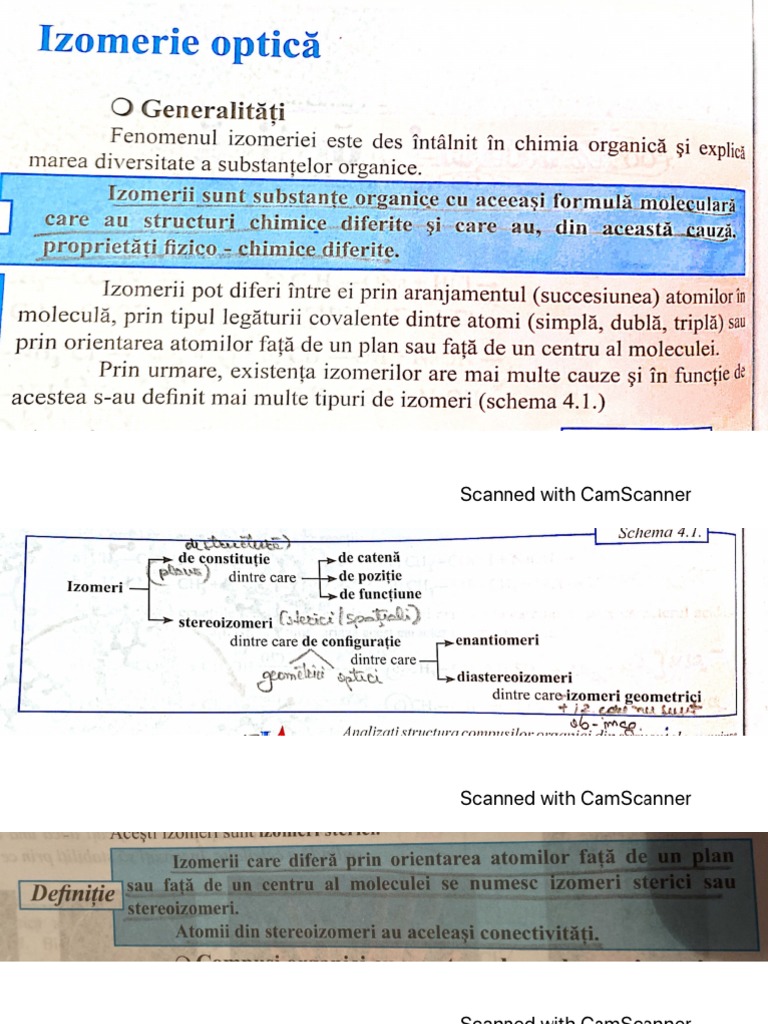 Izomerie Optica Clasa A 11 A | PDF