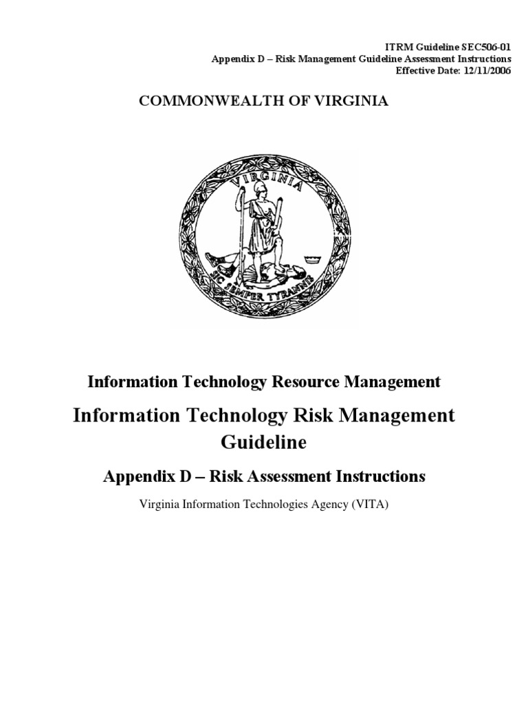 Risk Assessment Instructions 12142006 | PDF | Information Security ...