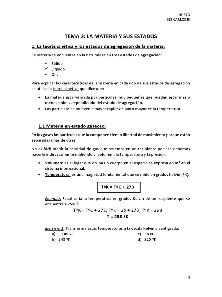 Estados de la Materia y Cambios Físicos | PDF | Gases | Líquidos