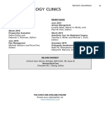 Anesthesiology Clinics: Related Interest