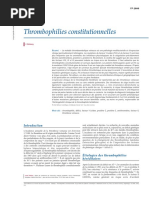 Thrombophilies constitutionnelles......
