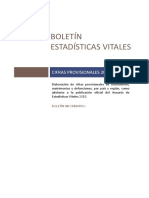 Estadísticas Vitales Cifras Provisionales 2019