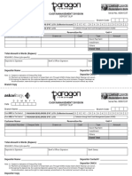 Cash Management Division: Date Ddmmy Y Branch Code