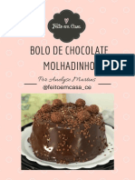 Receita Bolo de Chocolate Molhadinho