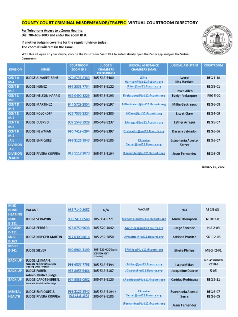 Miami-Dade Virtual Courtroom Guide | PDF | Public Law | Legal Concepts