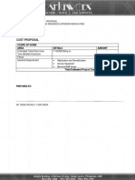 Cost Proposal: Scope of Work Area Details Amount