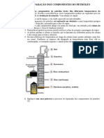 Separação Dos Componentes Do Petróleo Mais Simples