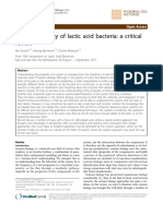 Systems Biology of Lactic Acid Bacteria A Critical Review
