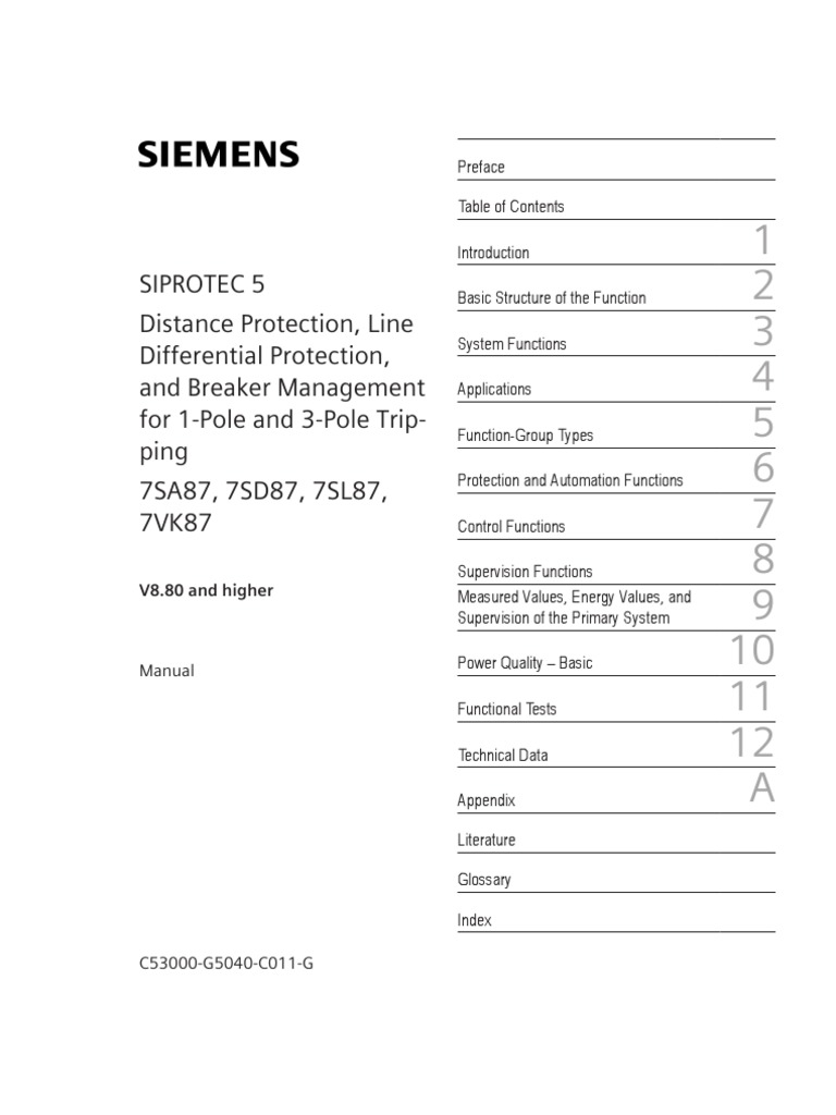 Manual 7sa87 | PDF | International Electrotechnical Commission ...