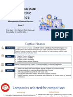 Ad Comparison - Captive Finance: Management of Financial Services Group 7