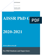 Aissr PHD Guide 20-2021: WWW - Aissr.Uva - NL