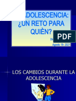 Retos en El Comportamiento Adolescente- Agosto 18 2021