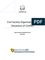 Civil Society Organisations in Situations of Conflict