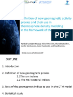 Definition of New Geomagnetic Activity Proxies and Their Use in Thermosphere Density Modeling in The Framework of The ATMOP Project