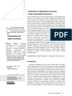 Evaluation of Adaptation of Ceramic Inlays Using Optical Coherence 2019