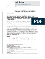 Primordial Germ Cells As A Potential Shared Cell of Origin For Mucinous Cystic Neoplasms of The Pancreas and Mucinous Ovarian Tumors