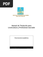 Download MANUAL TITULACION LICENCIATURA 2009 by Gabriela Cross SN55248032 doc pdf