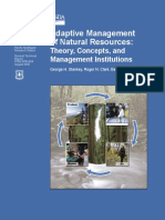Adaptive Management of Natural Resources:: Theory, Concepts, and Management Institutions