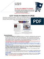 Get Your Patriots Paper!: Welcome Back PATRIOT NATION!