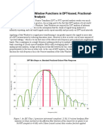 The Impact of Data Window Functions in DFT-based, Fractional-Octave Spectral Analysis