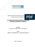 Prácticas de Evaluación Centradas en Los Enfoques Psicométricos