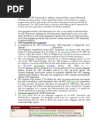 NET Framework and Languages: Application
